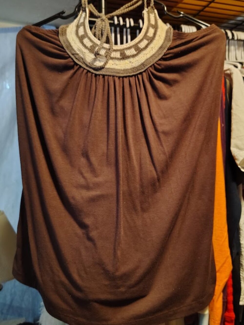 Ladies Halter Tank Tie-Up Sleeveles by 'L8TER' size XL
